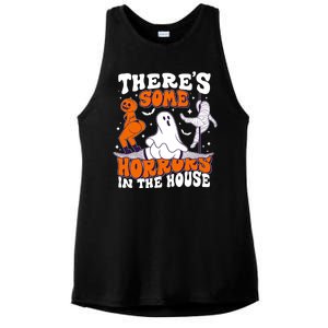 Funny Halloween Theres Some Horrors In The House Ladies PosiCharge Tri-Blend Wicking Tank