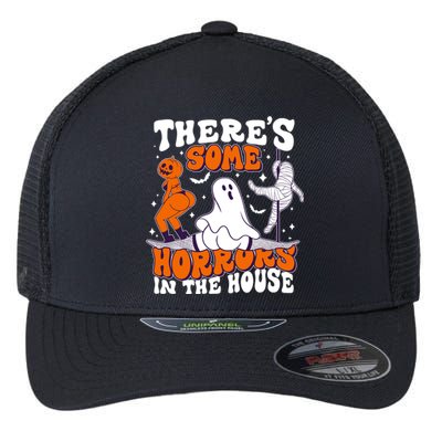 Funny Halloween Theres Some Horrors In The House Flexfit Unipanel Trucker Cap