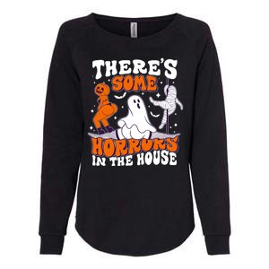 Funny Halloween Theres Some Horrors In The House Womens California Wash Sweatshirt