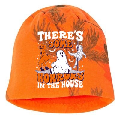 Funny Halloween Theres Some Horrors In The House Kati - Camo Knit Beanie