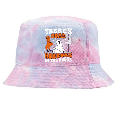 Funny Halloween Theres Some Horrors In The House Tie-Dyed Bucket Hat