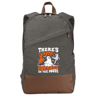 Funny Halloween Theres Some Horrors In The House Cotton Canvas Backpack