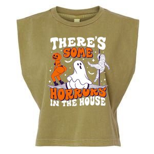 Funny Halloween Theres Some Horrors In The House Garment-Dyed Women's Muscle Tee