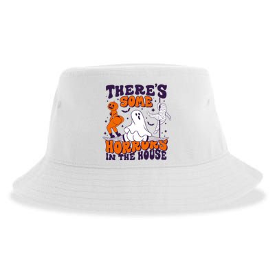 Funny Halloween Theres Some Horrors In The House Sustainable Bucket Hat