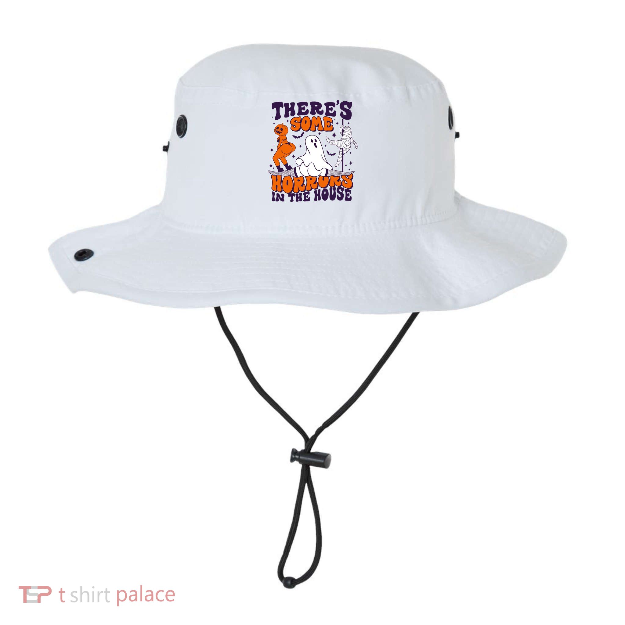 Funny Halloween Theres Some Horrors In The House Bucket Hat