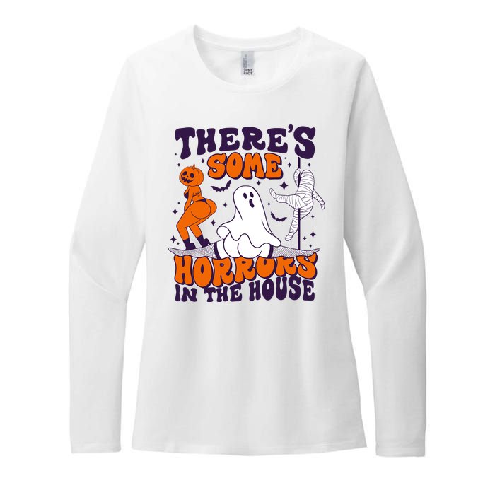 Funny Halloween Theres Some Horrors In The House Womens CVC Long Sleeve Shirt