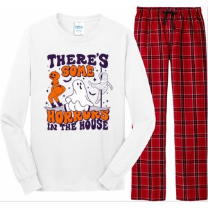 Funny Halloween Theres Some Horrors In The House Long Sleeve Pajama Set