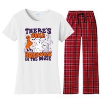 Funny Halloween Theres Some Horrors In The House Women's Flannel Pajama Set