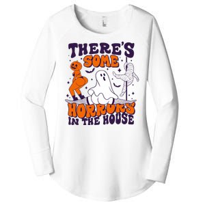 Funny Halloween Theres Some Horrors In The House Women's Perfect Tri Tunic Long Sleeve Shirt