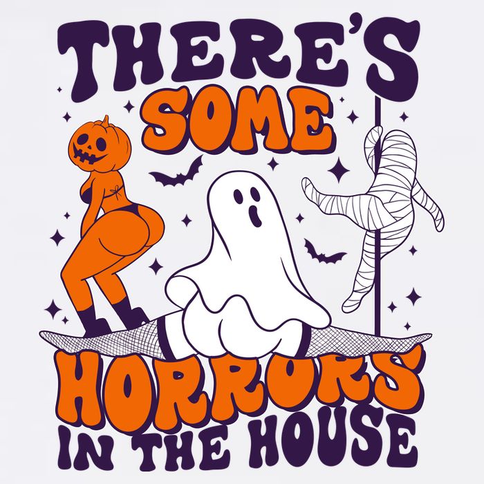 Funny Halloween Theres Some Horrors In The House Flatbill Hat
