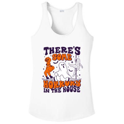 Funny Halloween Theres Some Horrors In The House Ladies PosiCharge Competitor Racerback Tank