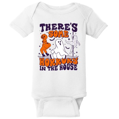 Funny Halloween Theres Some Horrors In The House Baby Bodysuit