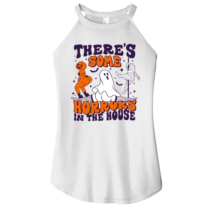 Funny Halloween Theres Some Horrors In The House Women's Perfect Tri Rocker Tank