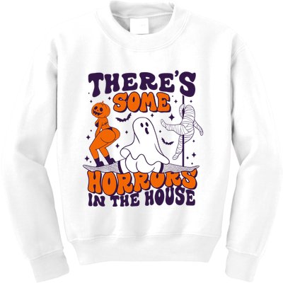 Funny Halloween Theres Some Horrors In The House Kids Sweatshirt
