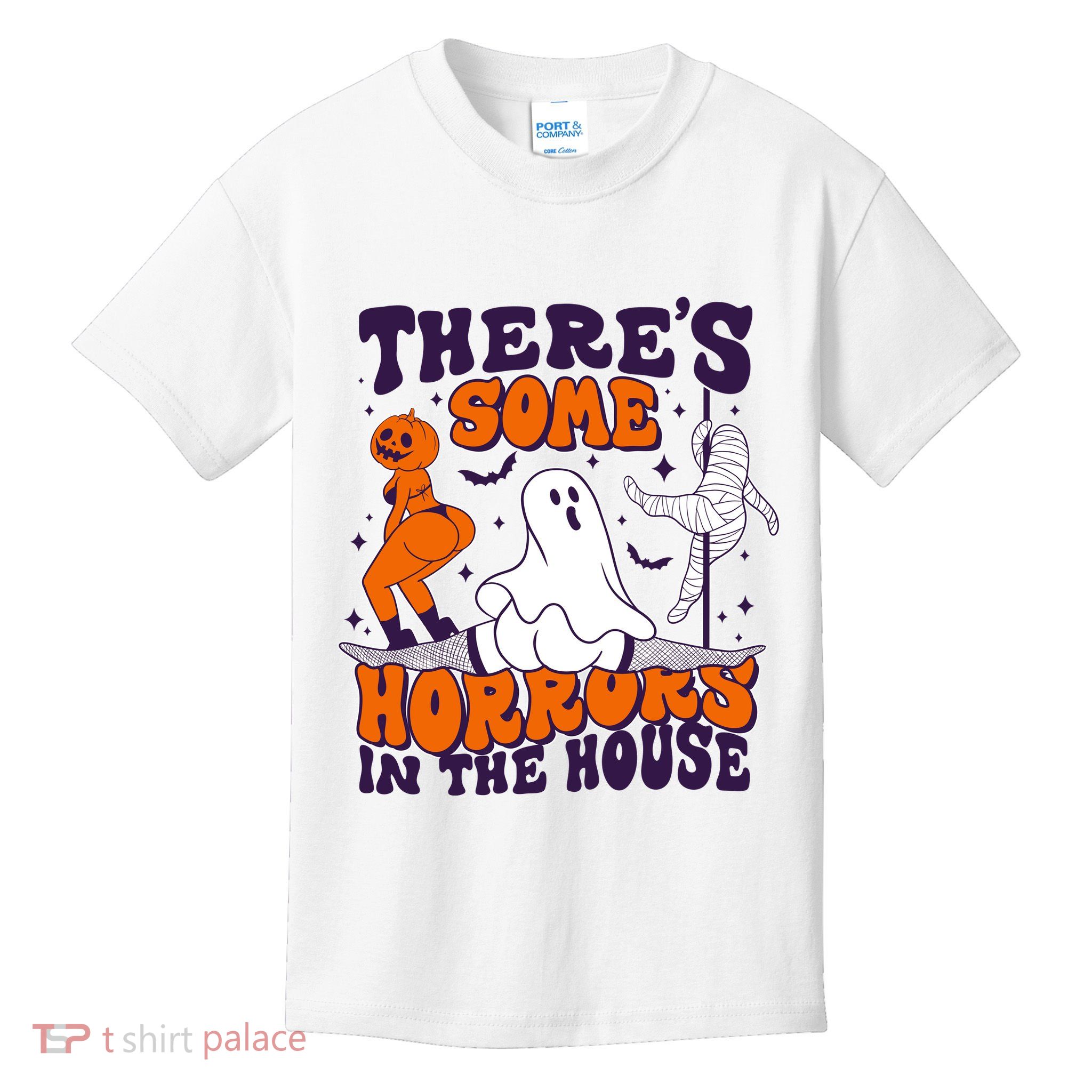 Funny Halloween Theres Some Horrors In The House Kids T-Shirt