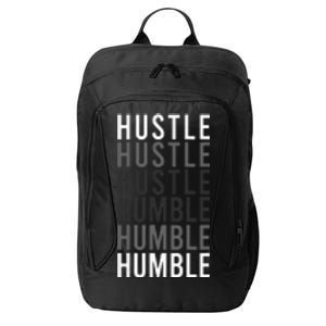 Funny Hustle To Humble Transition Motivational Typography City Backpack