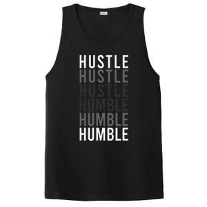 Funny Hustle To Humble Transition Motivational Typography PosiCharge Competitor Tank