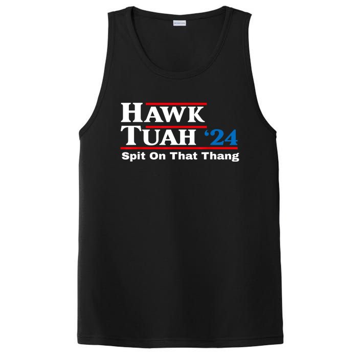 Funny Hawk Tush Spit On That Thing Presidential Candidate Parody Gift PosiCharge Competitor Tank