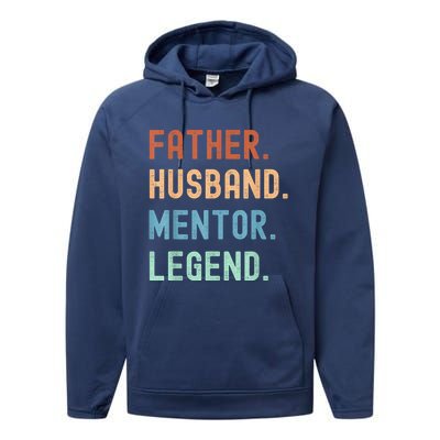 Father Husband Tor Legend Fathers Day Gift Performance Fleece Hoodie