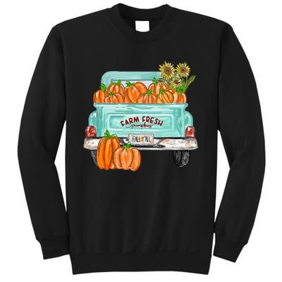 Fall Harvest Truck Pumpkin Sunflower Sweatshirt