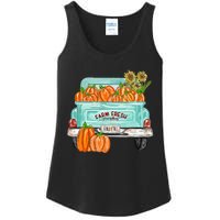 Fall Harvest Truck Pumpkin Sunflower Ladies Essential Tank