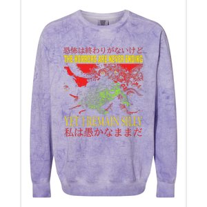 Frog Horror The Horrors Are Never Ending Frog Colorblast Crewneck Sweatshirt