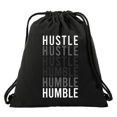 Funny Hustle To Humble Transition. Motivational Typography Drawstring Bag