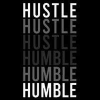 Funny Hustle To Humble Transition. Motivational Typography Flat Bill Trucker Hat