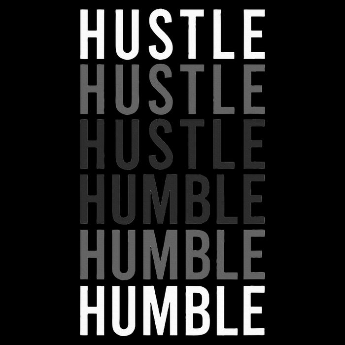 Funny Hustle To Humble Transition. Motivational Typography Flat Bill Trucker Hat