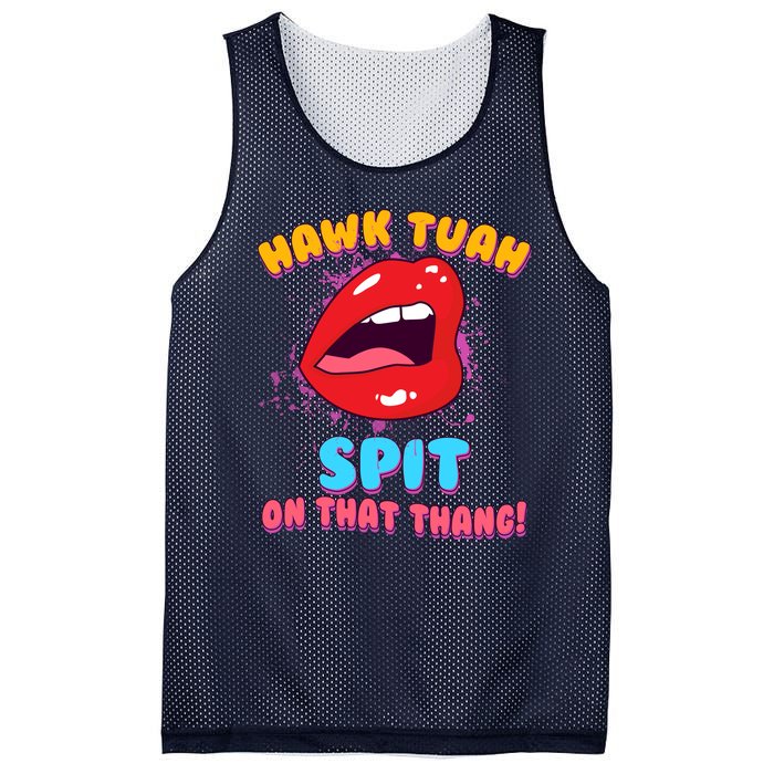 Funny Hawk Tuah Spit On That Thang Mesh Reversible Basketball Jersey Tank