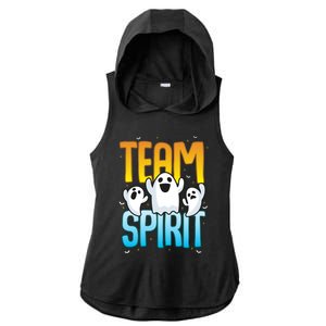 Funny Halloween Team Spirit Ghosts Gift Ladies PosiCharge Tri-Blend Wicking Draft Hoodie Tank