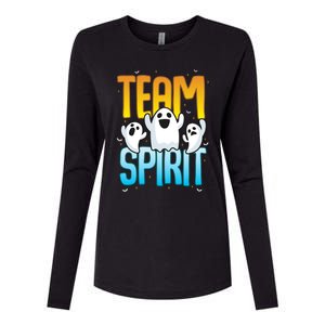 Funny Halloween Team Spirit Ghosts Gift Womens Cotton Relaxed Long Sleeve T-Shirt