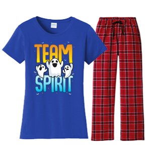 Funny Halloween Team Spirit Ghosts Gift Women's Flannel Pajama Set