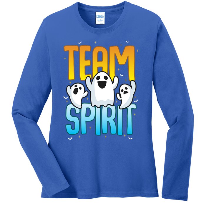 Funny Halloween Team Spirit Ghosts Gift Ladies Long Sleeve Shirt