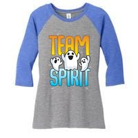 Funny Halloween Team Spirit Ghosts Gift Women's Tri-Blend 3/4-Sleeve Raglan Shirt