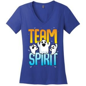 Funny Halloween Team Spirit Ghosts Gift Women's V-Neck T-Shirt