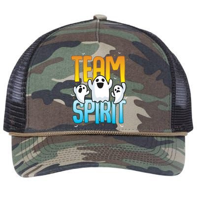 Funny Halloween Team Spirit Ghosts Gift Retro Rope Trucker Hat Cap