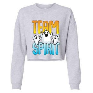 Funny Halloween Team Spirit Ghosts Gift Cropped Pullover Crew