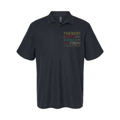 From Husband The Best Wife Comes From Connecticut Softstyle Adult Sport Polo