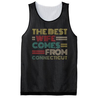 From Husband The Best Wife Comes From Connecticut Mesh Reversible Basketball Jersey Tank