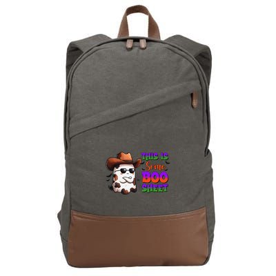 Funny Halloween This Is Boo  Gift For Halloween Cotton Canvas Backpack