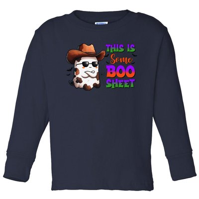 Funny Halloween This Is Boo  Gift For Halloween Toddler Long Sleeve Shirt