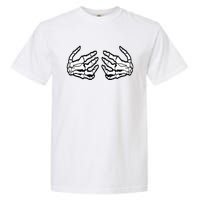 Funny Halloween Touchy Chest Skeleton Hands Human Skeleton Garment-Dyed Heavyweight T-Shirt