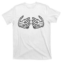 Funny Halloween Touchy Chest Skeleton Hands Human Skeleton T-Shirt