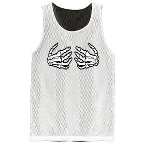 Funny Halloween Touchy Chest Skeleton Hands Human Skeleton Mesh Reversible Basketball Jersey Tank