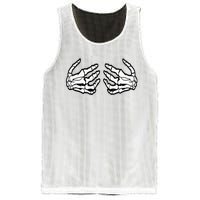 Funny Halloween Touchy Chest Skeleton Hands Human Skeleton Mesh Reversible Basketball Jersey Tank