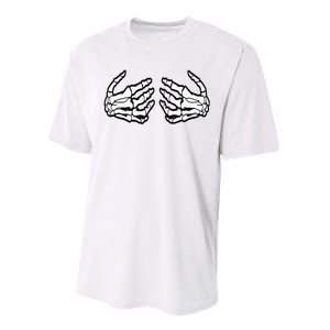 Funny Halloween Touchy Chest Skeleton Hands Human Skeleton Performance Sprint T-Shirt