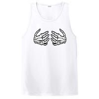 Funny Halloween Touchy Chest Skeleton Hands Human Skeleton PosiCharge Competitor Tank