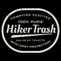 Funny Hiker Trash Logo Design For Long Distance Backpackers Sustainable Bucket Hat