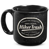 Funny Hiker Trash Logo Design For Long Distance Backpackers 15oz Campfire Ceramic Mug
